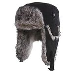 Chaos 11G3-2441 Men's Dylon Wool Blend Trapper Hat (Unisex, Heather Black)