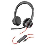 Poly Blackwire 8225 Premium Wired Headset (Plantronics) – Active Noise Canceling – Hi-fi Stereo - Connect to PC/Mac - Certified for Microsoft Teams - Amazon Exclusive