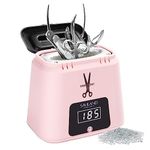 SAVILAND Nail Tool Sterilizer Electric: High-Temperature 365℉ Sterilizer for Nail Tools Portable Pink Nail Sterilizer with Glass Beads to Sterilize Any Metal Tools Salon & Esthetician Supplies