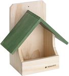 Navaris Small Bird Nesting Box - Wood Nest for Robin, Hummingbird, Parakeet, Bluebird - Perch House for Outdoors Birdhouse Birds - Made of Pine Wood