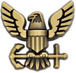 PinMart Officially Licensed U.S. Navy 3-D Eagle Lapel Pin – United States Navy Military Insignia Emblem Pin – Gold Plated Enamel Brooch with Secure Clutch Back