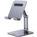 UGREEN Tablet Stand Holder for Desk 2 Adjustable Arm, Multi-Angle Tablet Holder Aluminum Foldable Dock Compatible with iPad Pro 9.7, 10.5, 11 12.9 Air Mini 6 5 4 3 2, Nexus and 4-13 inches Devices