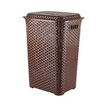 Cello Eliza Plastic Laundry Bag/Basket, 50 litres, Dark Brown