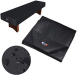 GSE Games & Sports Expert 9' Heavy-Duty Leatherette Shuffleboard Table Cover for Shuffleboard Table Accessories (Black)