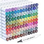 Shuttle Art 120 Colours Art Pens, Dual Tip Alcohol Art Markers Plus 1 Marker Pad + 1 Blender Permanent Marker Pens with Case for Adults & Artists, Professional Graphic Markers for Colouring, Drawing