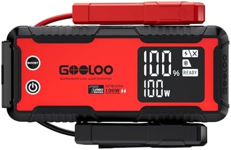 GOOLOO 6000A Jump Starter GT6000 Car Starter with 100W Bi-Directional Fast Charge, Powerful 12V Auto Battery Booster(All Gas & up to 12L Diesel Engine), Supersafe Portable Jump Box for Emergency Use