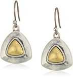 Lucky Brand Two Tone Drop Earrings, One Size, Metal Stone, No Gemstone