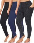 NEW YOUNG 3 Pack Plus Size Leggings with Pockets for Women,High Waist Tummy Control Workout Yoga Pants