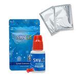 Sky Glue 1 Bottle Long Retention Eyelash Extensions Glue Sky S+ 5ml Professional Black Eyelash Extension Adhesive 1-2s Fast Drying 6-8 Weeks Lasting time by KBS with 2 Eyepatch (OneTwo Pack)