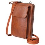 KUKOO Small Crossbody Bags for Women PU Leather Cell Phone Purse Wallet with Credit Card Slots