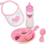 Adora Baby Doll Accessories Magic Feeding Set - Magic Plate, Magic Baby Doll Bottle with Milk, Bib, Fork & Spoon
