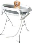 Temopow Pet Dog Bathing Tub, Foldable Portable Bathtub with Bracket,Dog Bath Tub for Small Pet, Indoor and Outdoor (Grey)