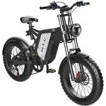 GUNAI Electric Motorbike for Adults 20" 4.0 Fat Electric Dirt Bike 48V 25AH Full Suspension Off-road Ebike with 7 Speed