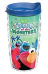 Tervis Made in USA Double Walled Sesame Street Insulated Tumbler Cup Keeps Drinks Cold & Hot, 10oz Wavy, Year of The Monsters