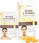 Retinol & Vitamin E Under Eye Patches - Dermatologist Tested - Anti-Aging - Depuffing, Reduce Fine Lines & Wrinkles, Dark Circles - Natural Ingredients - Korean Skin Care - All Skin Types - 5 Pairs