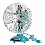 8'' Tabletop All Metal Retro Antique Style Fan Adjustable & Oscillating 3 Speeds Better Homes & Gardens, Aqua