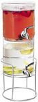 BIRDROCK HOME Stacking Beverages Dispenser with Stand & Lid – Stainless Steel Spigot – Round Jug Glass Drink - Iced Tea Juice Water Lemonade Sangria Cocktail - Dispenser for Party & Holiday - 2 Gallon