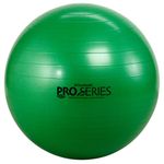 TheraBand Exercise Ball, Professional Series Stability Ball with 65 cm Diameter for Athletes 5'7" to 6'1" Tall, Slow Deflate Fitness Ball for Improved Posture, Balance, Yoga, Pilates, Core, Green