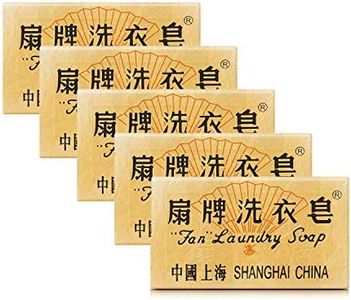 BEE & FLOWER Fan Laundry Soap Bar Laundry Stain Remover Handwash Bar Soaps For a Delicate Wash (5.3 Oz x 5)