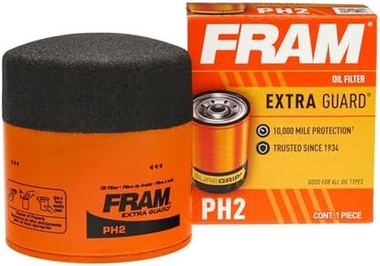 FRAM Extra Guard PH2, 10K Mile Change Automotive Replacement Interval Spin-On Engine Oil Filter for Select Vehicle Models