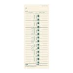 TOPS Time Cards, Weekly, 1-Sided, Replaces M-33, 10-800292, 3-1/2" x 9", Manila, Green Print, 500-Count (1259)