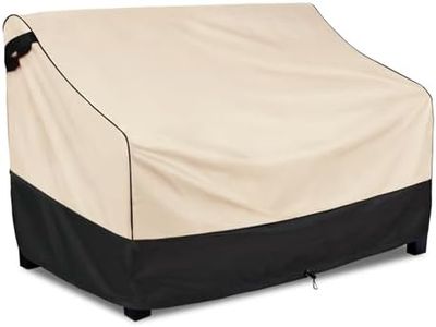 FORSPARK Patio Furniture Sofa Covers 88W x 40D x 33H 3-Seater inch Outdoor Waterproof Couch Loveseat Bench Cover, Khaki