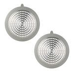 Danco 11040P Bathroom Sink Hair Catcher, Bathtub Drain Protector, Sink and Tub Strainer, 2-Pack