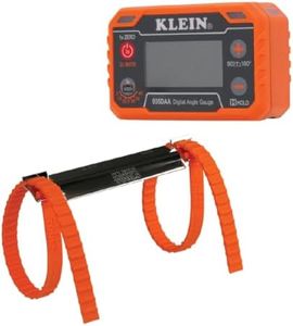 Klein Tools 80155 2-Piece Digital Electronic Level and Angle Gauge Set with LED Angle Alert, Plumber's Kit Straps, 0-90 and 0-180 Degrees