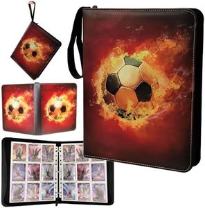 Tbecor Football Trading card binder, Game Card Collection Album Book with 40 Double Sided Removable Sleeves, 720 Pockets, Zipper, Cards Carrying Holer Case Gifts for Boys Girls