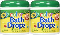 Crayola, Shaker Bath Dropz, 3+, Fragrance-Free, 60 Tablets, 102g (NEW Packaging)