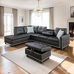 Livavege 98" Faux Leather Sectional
