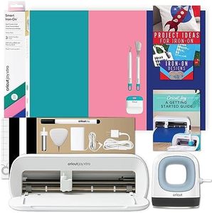 Cricut Joy Xtra and EasyPress Mini with Iron-On Vinyl Sampler Pack and Tool Kit Bundle - Cutting Machine with Small Heat Press and HTV Accessories, Cricut Beginner Kit with Everything to Get Started