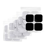 12 Pcs Tens Unit Pads Electrode Patches, 2"X2" Adhesive Electrodes for TENS Machine Replacement Reusable Pads for Multiple Pain Relief with Plug 2.0 mm