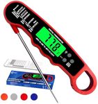 Meat Thermometer Digital, IP67 Waterproof Food Thermometer for Cooking and Baking, Instant Read Meat Thermometer with Backlight, Hold Function & Magnet for Kitchen, Beef, Grill, BBQ, Candy, Turkey