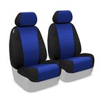 Coverking Custom Fit Seat Cover for Jeep Wrangler JK 4-Door - (Neoprene, Black/Blue)