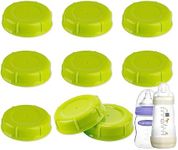 (9-PCs) Travel Bottle Caps Compatible with Lansinoh MAM Bottles, Storage Lids Replacement