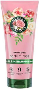 Herbal Essences Douceur Après-Shampoing Parfum Rose 200ml Aide à Rendre les Cheveux Secs Soyeux, Ingrédients d'Origine Naturelle et Essence de Rose, Végan et non Testé sur les Animaux