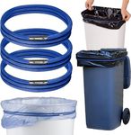 Mission Gallery Trash Can Rubber Bands Set of 3 - Elastic Garbage Can Bands with Metal Connector, Fits 13 to 33 Gallon Trash Bags - Gripper Trash Can Bands for Waste Baskets