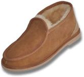 UGG Men's Ankle Slippers - Australian Premium Wool, Anti-Slip, Super Warm and Comfortable Size 9 US Chestnut