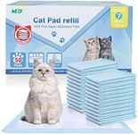 Cat Litter Pads Superior Absorbent 50 Count Scent Generic Refill Compatible with Tidy Cat Breeze Litter System 16.9x11.4 Inch Enhanced Odor Control