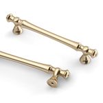 9BUILD 10 Pack 128mm Gold Cabinet Handles Kitchen Handles Kitchen Door Handles Drawer Handles Zinc Alloy Kitchen Cupboard Handles Wardrobe Handles UK0036