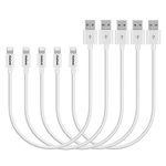 MaGeek iPhone Charger Cable Short, [5-Pack, 0.3 Meters] [Apple MFi Certified] Lightning to USB Cables for iPhone 14/13/12/11/X/8/7/6s/6/5s/5c/5/SE Series, iPad Pro/Air/iPad mini, iPod. (White)