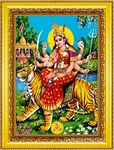 Garuda Photos - Goddess Sri Durga Devi Photo Frame; Durga maa photo for Pooja; Ambe mata photo; Sherawali mata on Tiger; Durge Maa; Durga Bhavani Photo; Matha; Durge; (Regular (14x11 Inch))