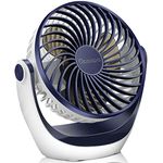 OCOOPA Small USB Desk Fan Table Fan 5'' with Strong Airflow & Quiet Operation, Portable Cooling Mini Fan 3 Speed, 360°Rotatable Head for Home Office Bedroom Desktop