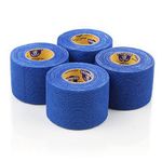 Howies Hockey Tape - Pro and Stretch Grip Hockey Tape (4 Pack) Coband Cohesive Wrap… (Blue Pro)