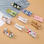 Lusofie 20Pcs Baby Hair Clips,Floral Print Toddler Barrettes Baby Barrettes For Fine Hair Non-Slip Alligator Clips Hair Accessories For Girls Toddler Baby Kids