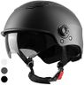 Westt Casque Skate pour Trottinette, BMX, Skateboard, vélo électrique, Patins à roulettes, Casque vélo Hommes Femmes Adultes Adolescents avec visière Pare-Soleil (Noir, S/M (55-58 cm))