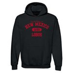 UGP Campus Apparel NCAA Officially Licensed College - University Team Color Athletic Arch Hoodie, New Mexico Lobos Black, XX-Large