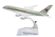 E Shopping Only for Display Diecast Aeroplane Scale Model Size -16 Cm Multicolor (QATAR AIRWAYS)