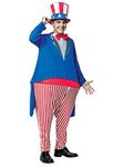 Rasta Imposta GC6654 Uncle Sam Hoopster Costume Adult, Blue, One Size